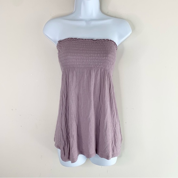 Aritzia Community Tube Top Strapless smocked bodice y2k 2000s Purple Size XXS - Picture 16 of 16